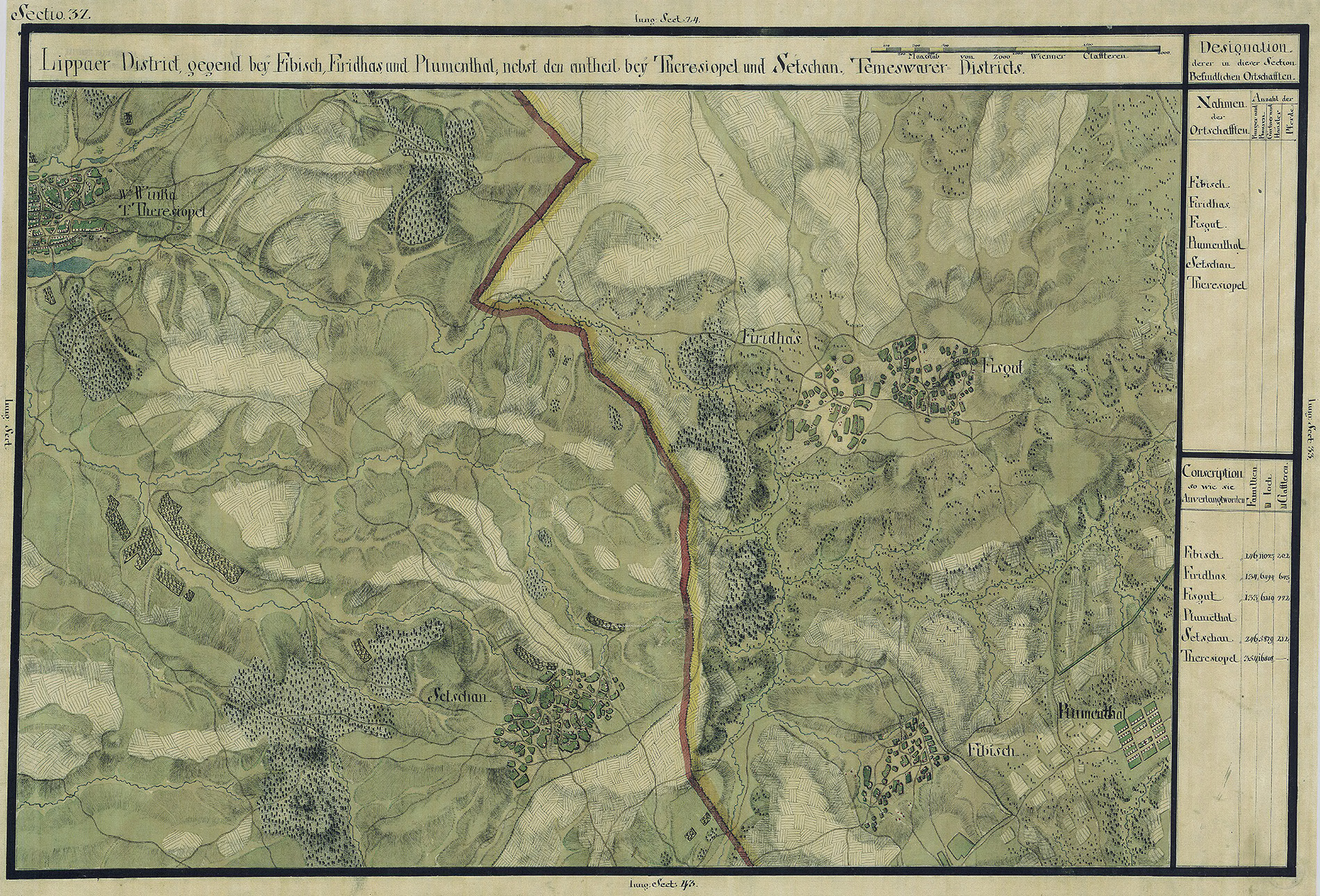 Josephinische Landesaufnahme Banat (1769–1772) Karte: pg032 
