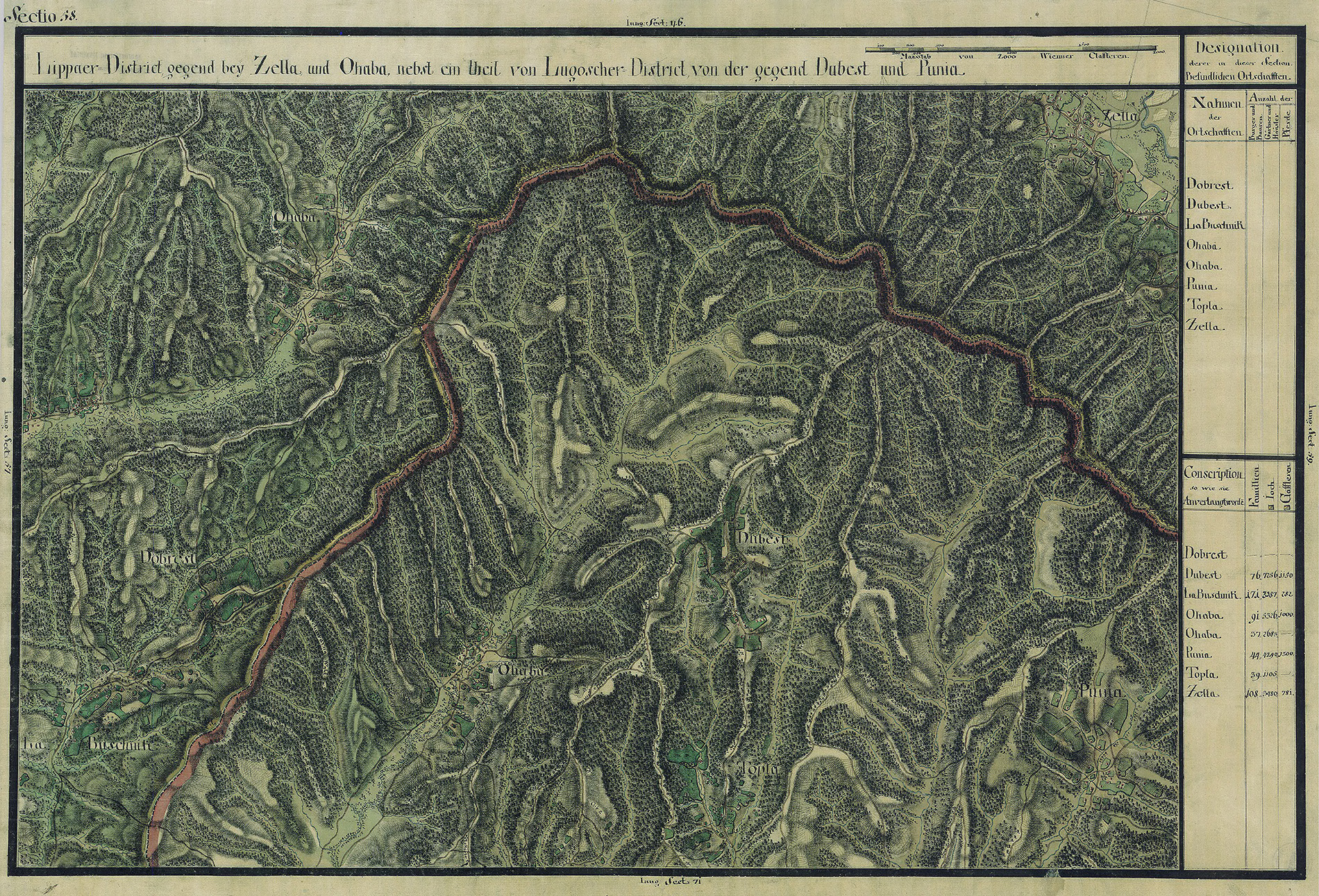 Josephinische Landesaufnahme Banat (1769–1772) Karte: pg058 
