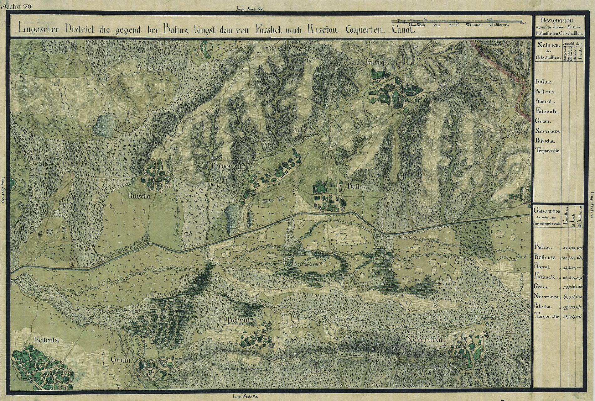 Josephinische Landesaufnahme Banat (1769–1772) Karte: pg070 