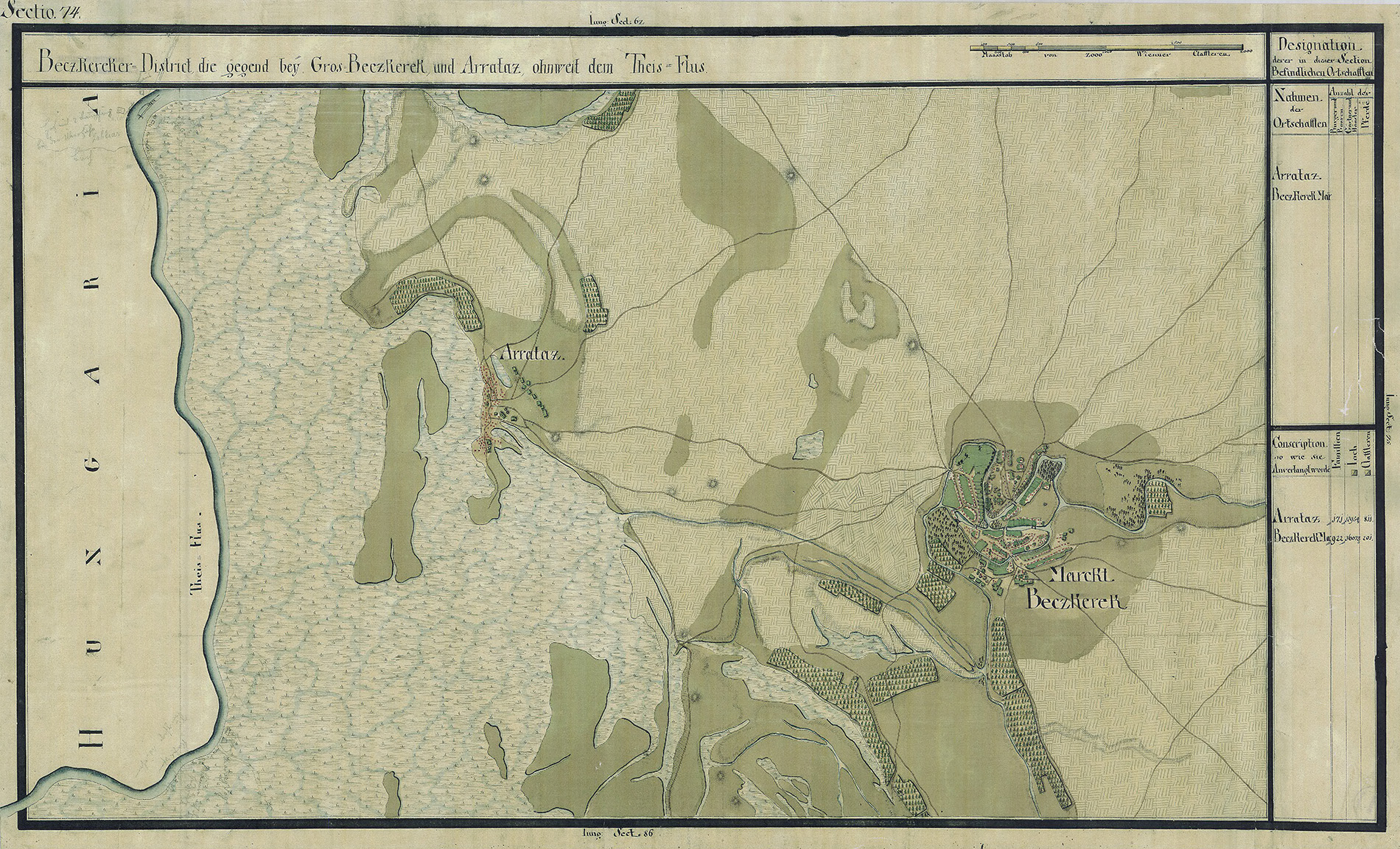 Josephinische Landesaufnahme Banat (1769–1772) Karte: pg074 