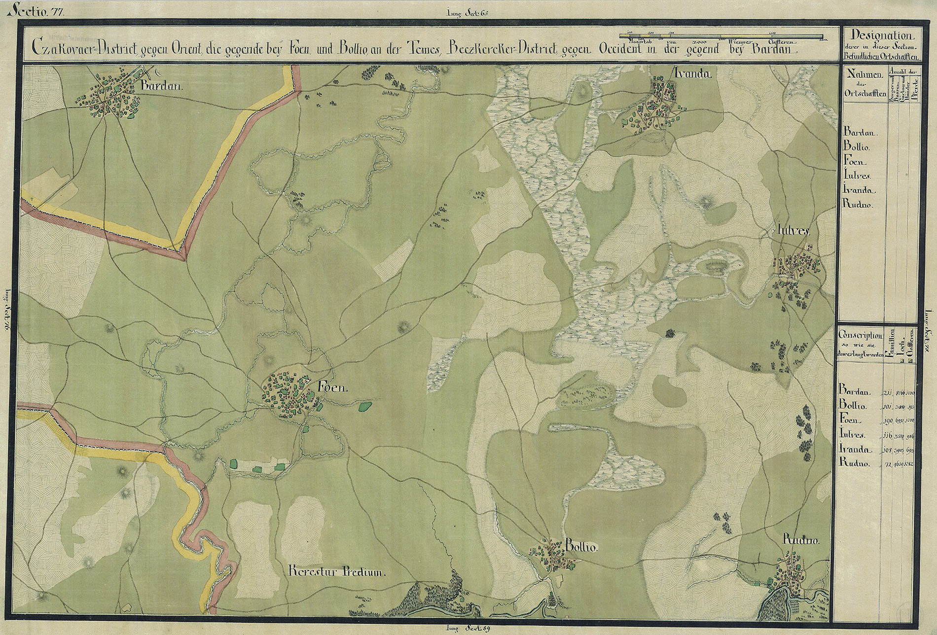 Josephinische Landesaufnahme Banat (1769–1772) Karte: pg077 
