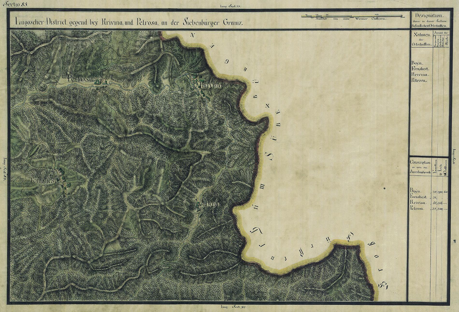 Josephinische Landesaufnahme Banat (1769–1772) Karte: pg085 