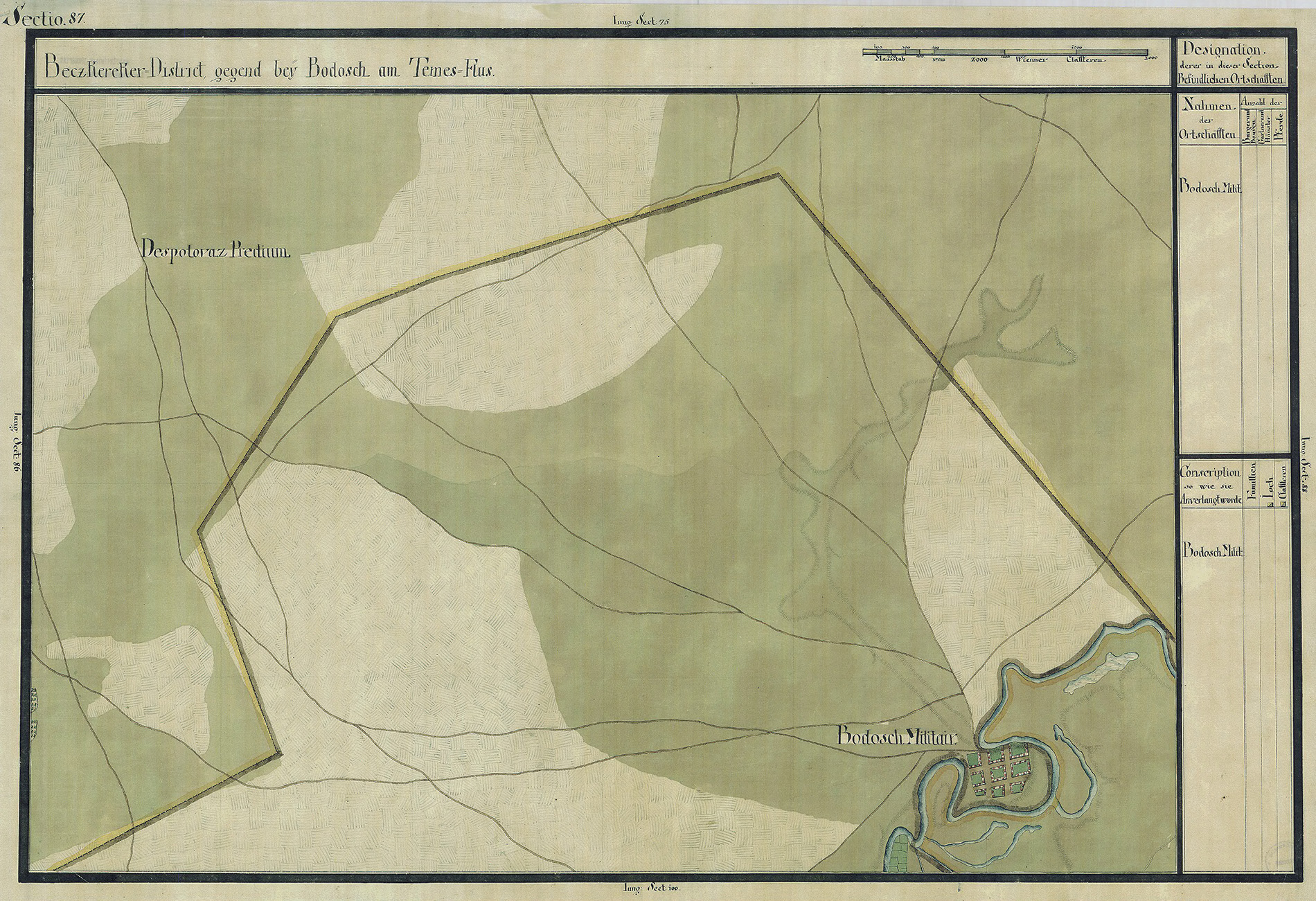 Josephinische Landesaufnahme Banat (1769–1772) Karte: pg087 