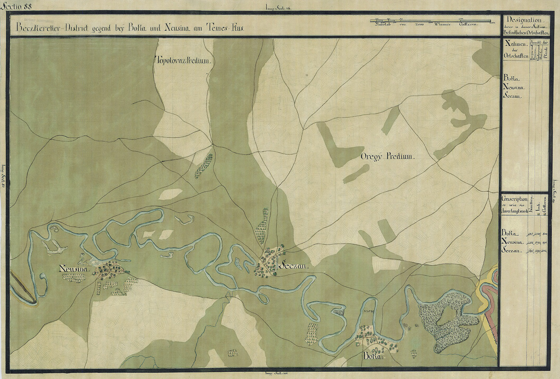 Josephinische Landesaufnahme Banat (1769–1772) Karte: pg088 