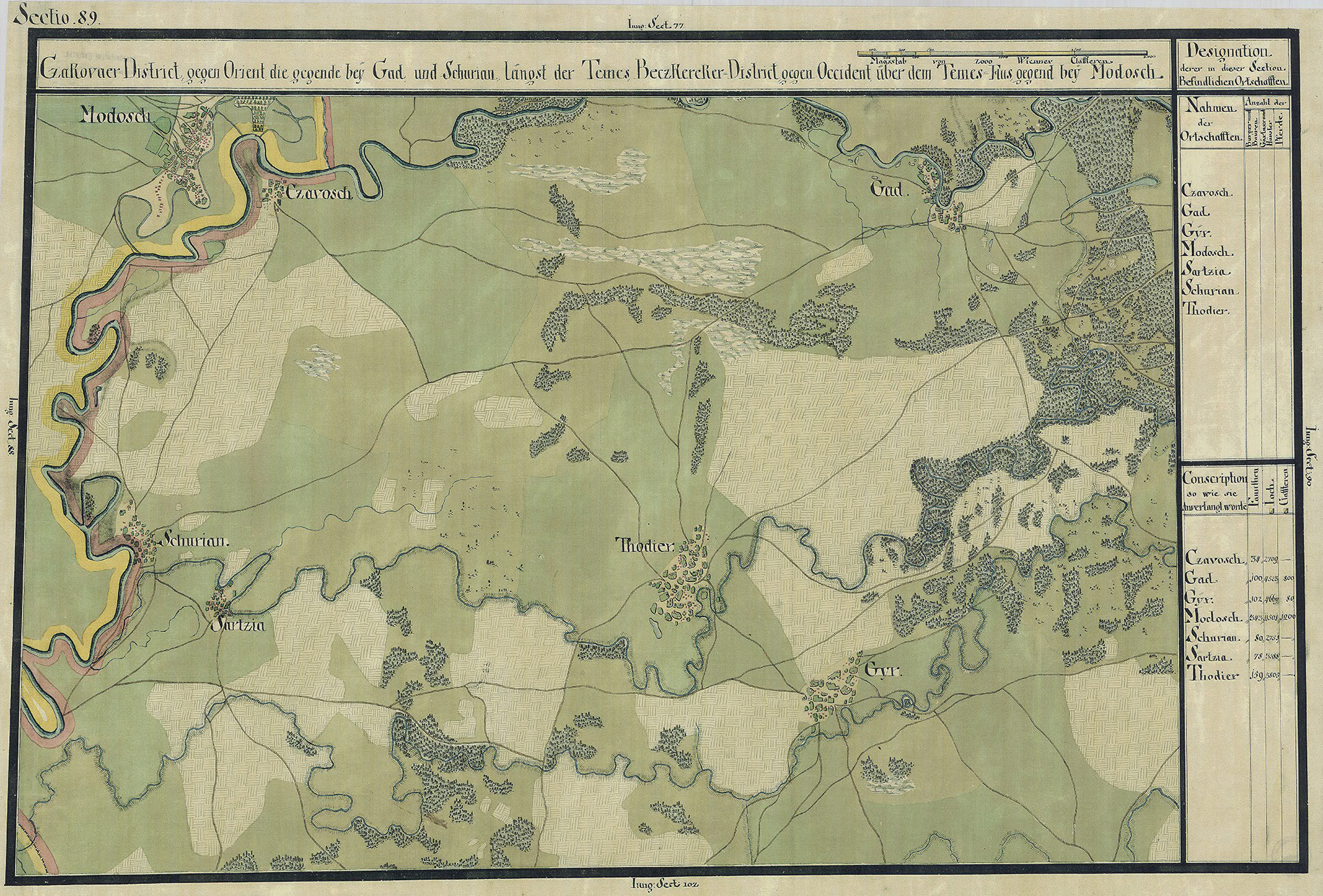 Josephinische Landesaufnahme Banat (1769–1772) Karte: pg089 