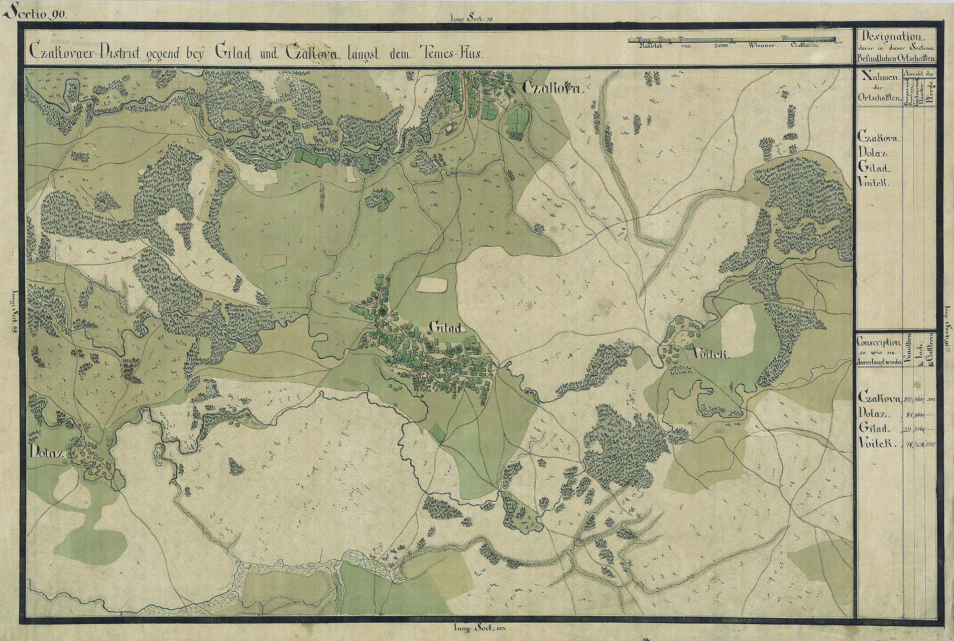 Josephinische Landesaufnahme Banat (1769–1772) Karte: pg090 