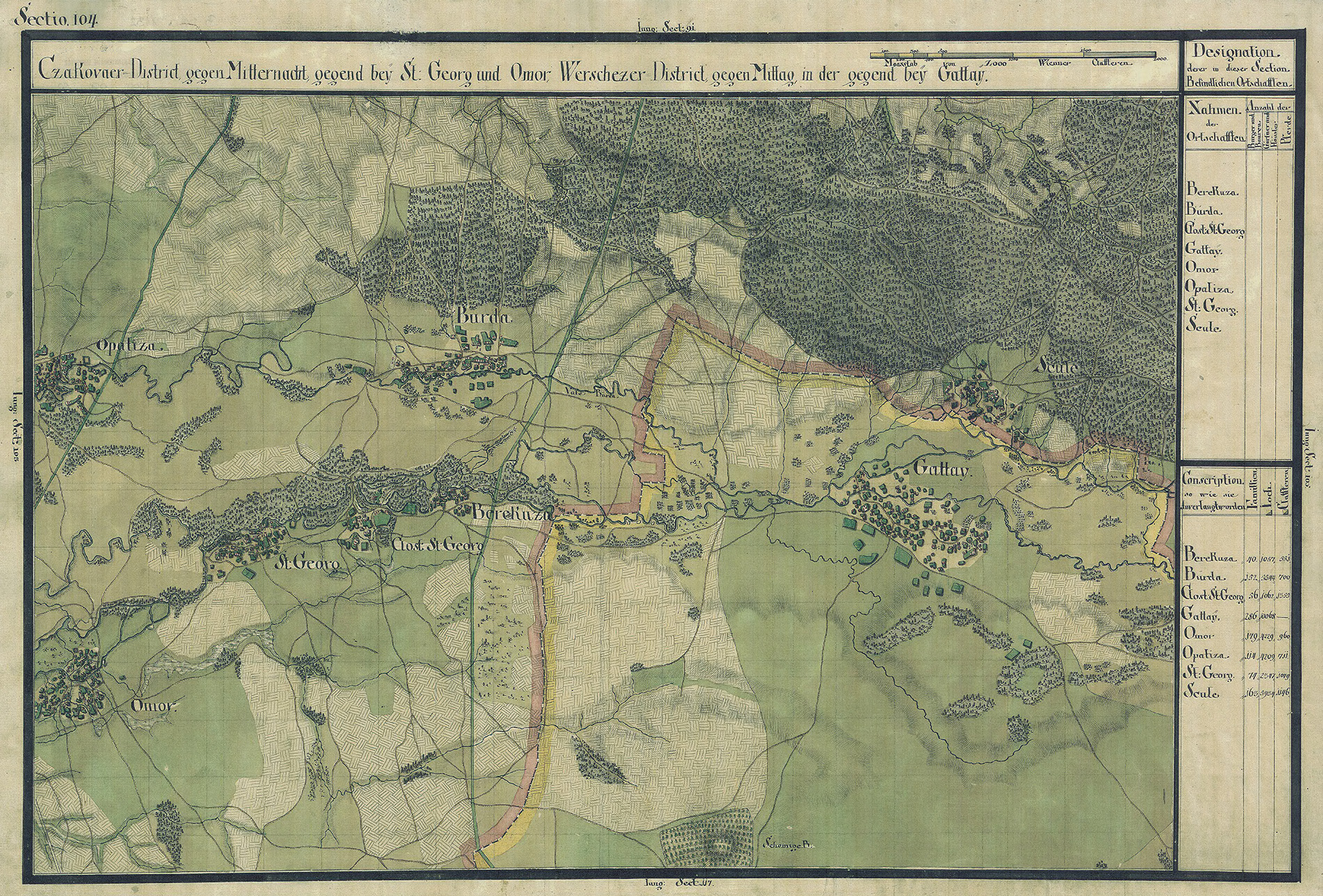 Josephinische Landesaufnahme Banat (1769–1772) Karte: pg104 
