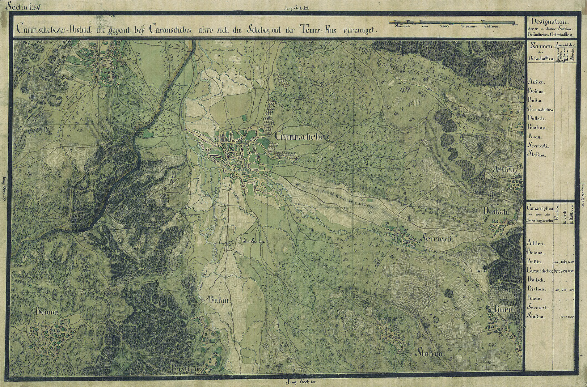 Josephinische Landesaufnahme Banat (1769–1772) Karte: pg134 