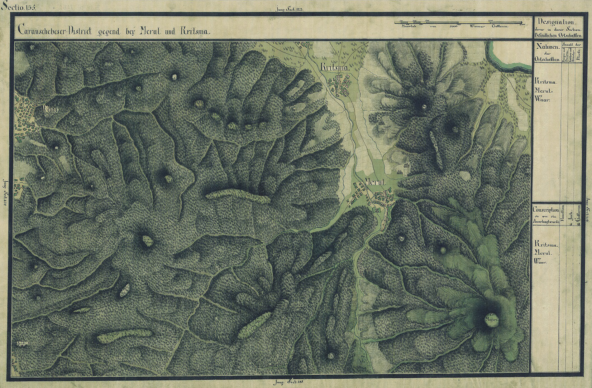 Josephinische Landesaufnahme Banat (1769–1772) Karte: pg135 