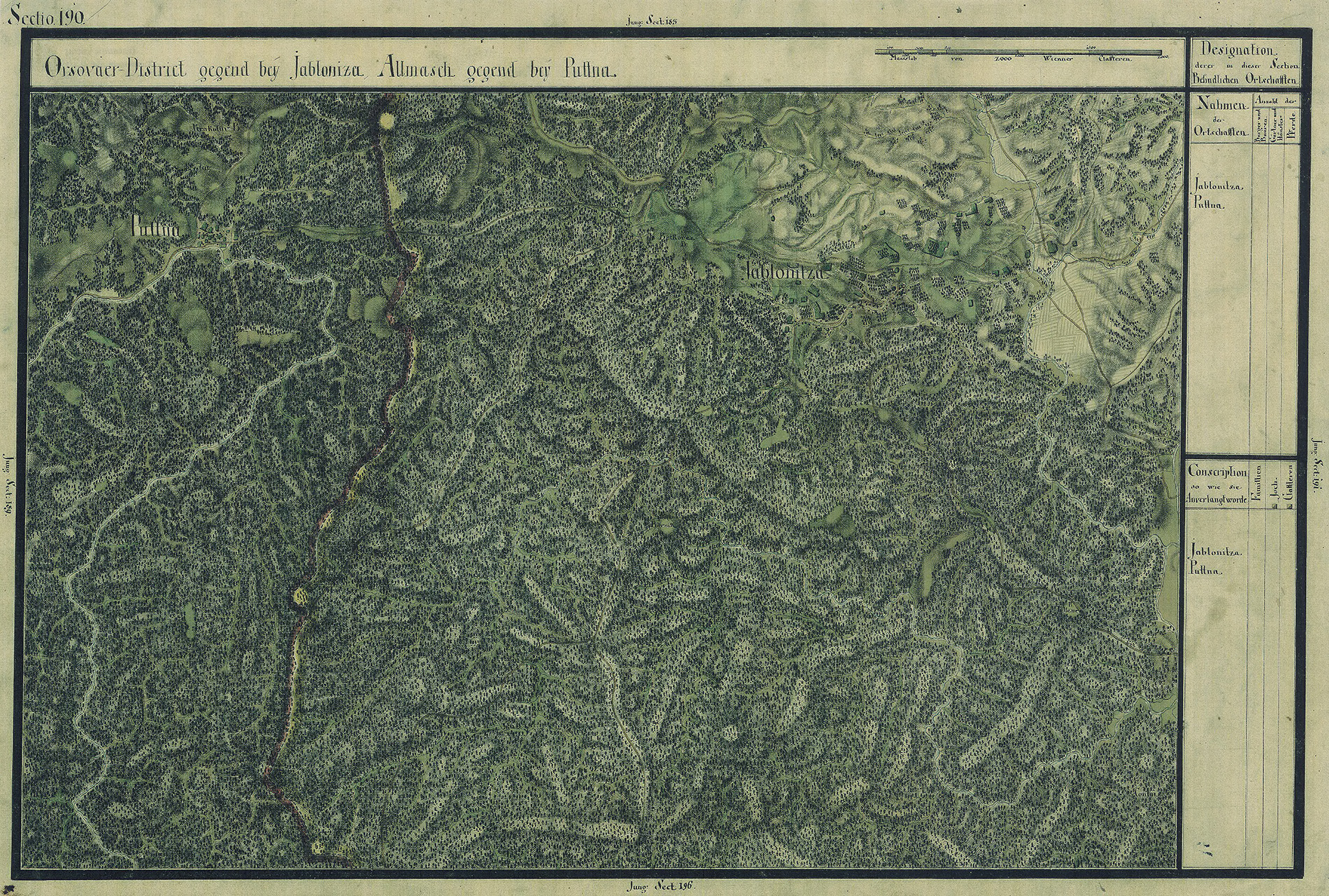 Josephinische Landesaufnahme Banat (1769–1772) Karte: pg190 