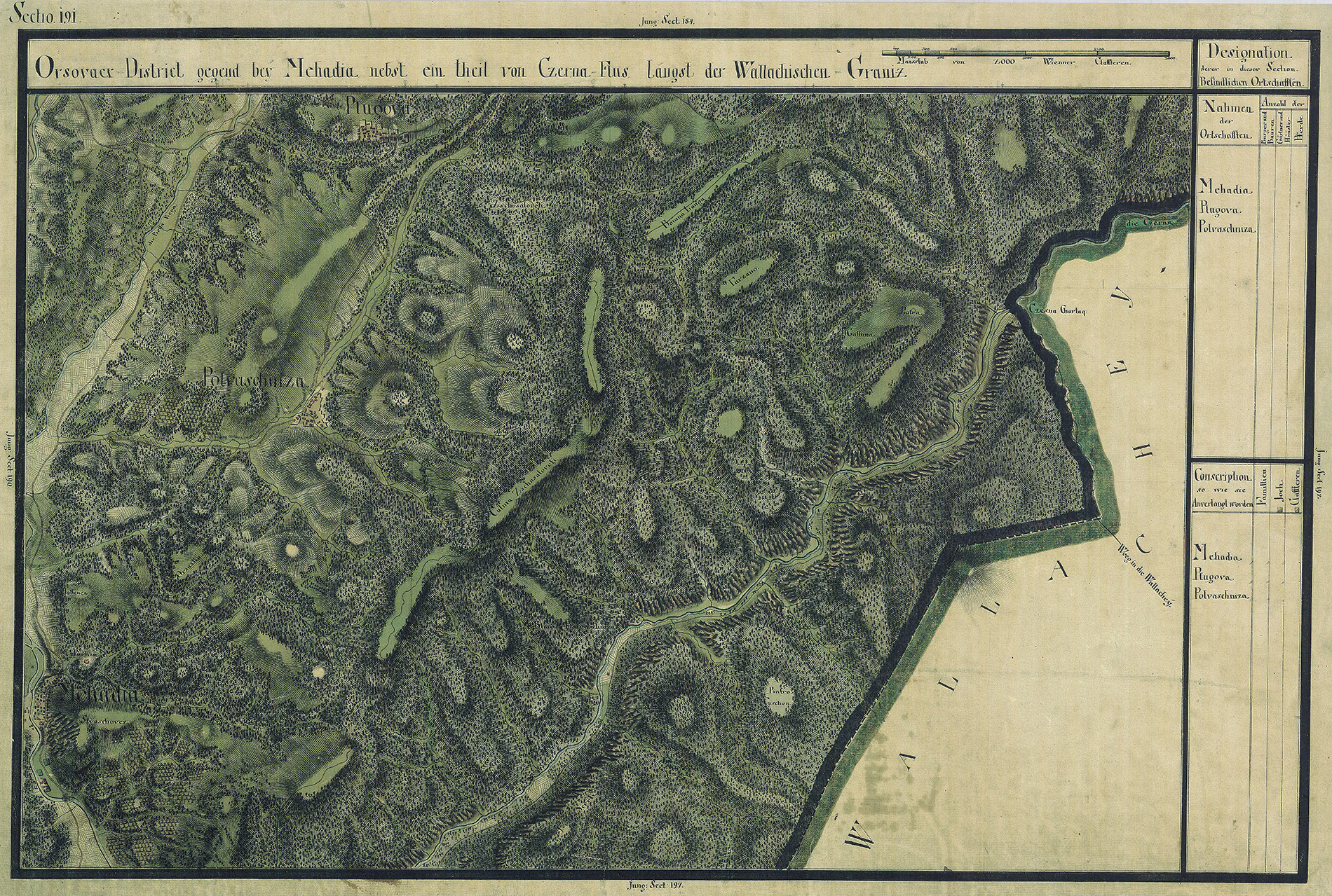 Josephinische Landesaufnahme Banat (1769–1772) Karte: pg191 